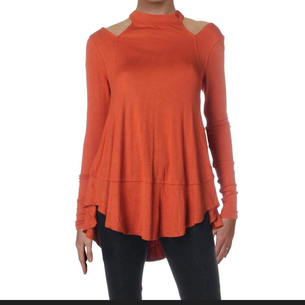 Free People Rust Tunic Top Size M